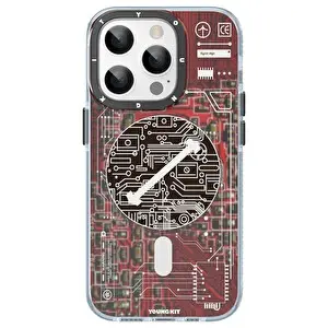 Youngkit Cx019 iPhone 14 Pro Kırmızı Sert Silikon Kılıf