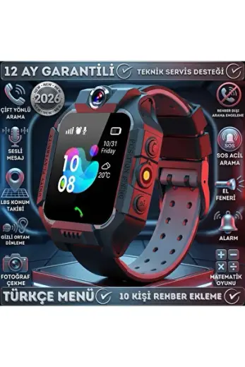 SMARTBEST Y-10 Lbs Konumlu Çocuk Takip Saati Sim Kartlı Arama, Kameralı, Gizli Dinleme Özellikli