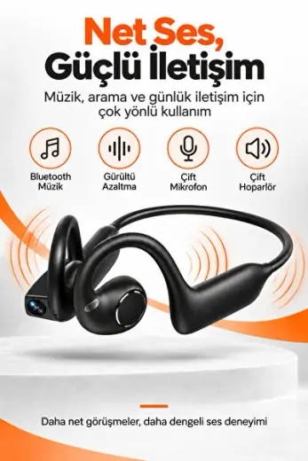 Premium 8 MP Kameralı Kemik İletimli Kadın-Erkek Bluetooth Spor Kulaklık, Sensör, Açık Kulak Tasarım, Çift Mikrofon Gürültü Azaltma, Dokunmatik Kontrol, AI Çeviri ve Kayıt Özellikli Akıllı Kulaklık