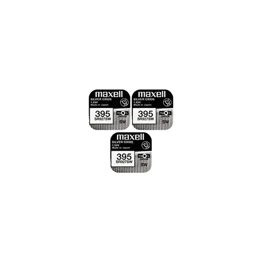 Maxell 395 SR927SW 1.55V Silver Oxide Saat Pili 3 Adet Uzun Ömürlü Enerji