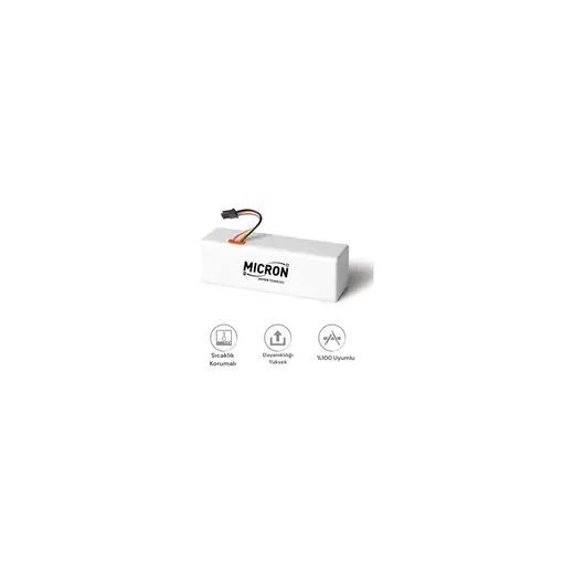 Micron Mi Mop 1c 2in1 Akıllı Süpürge Bataryası 14.4V 2600 MAH Pil 14.4 Volt 2600 Mah Kutulu