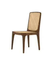 Rattan Örgü Detaylı Mango Ağacı Sandalye(50x55x81 Cm) 3