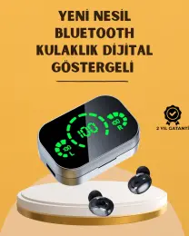LED Ekranlı Kablosuz Kulaklık – Gürültü Önleyici Mikrofon ve Dokunmatik Özellikli 1