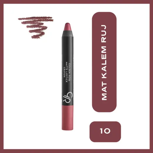 Golden Rose Matte Lipstick Crayon Ruj No:10