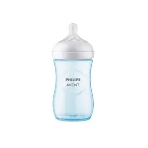 Doğal Tepkili PP Mavi Biberon 260ml 3-6 Ay