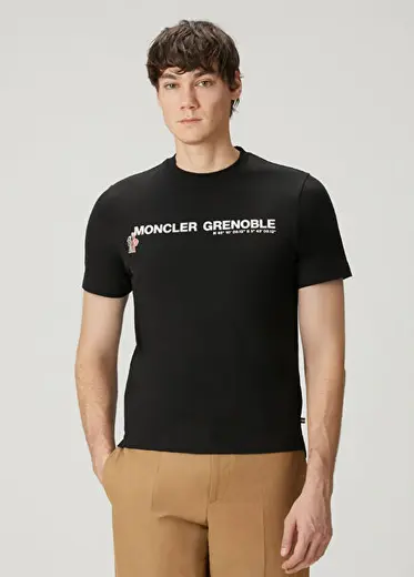 Siyah Logo Baskılı T-shirt