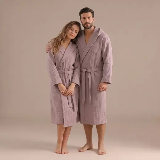 Armın Bambu Unısex Bornoz Lavanta