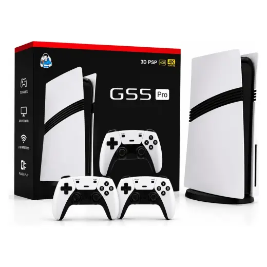 Azurtech Gs5 Pro Kablosuz Çift Kol Oyun Konsolu Uyumlu 4k-Hdmı 53 Emulatör 30000 Oyunlu 2.4g Gaming Atari