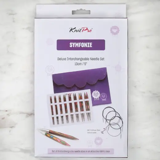 Knitpro SYMFONIE Değiştirilebilir Ahşap Misinalı Şiş Seti 13 cm - 20661