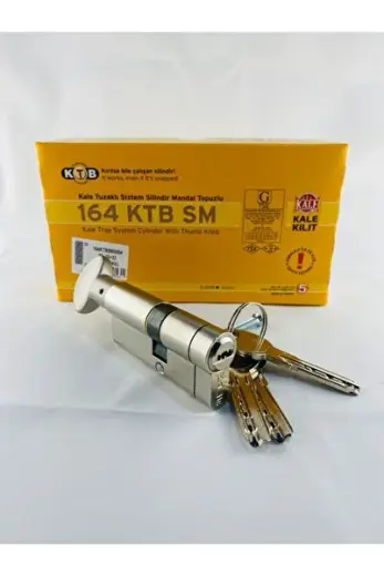 Kale Tuzaklı Sistem Çelik Pimli Mandallı Silindir - NİKEL - 68 mm (26+10+32)
