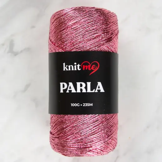 Knitme Parla Gül Kurusu Simli Örgü İpi