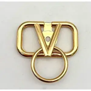 Nusrat Bilişim Çanta Aksesuar 7x7 Cm Light Gold V Marka Kilit
