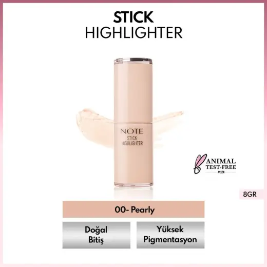 Note Stick Highlighter Nemlendirici Yumuşak Stick Aydınlatıcı 00 Pearly