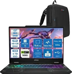 MSI Cyborg 15 Core i5 13420H 48 GB RAM 4 TB SSD RTX 5060 8 GB W11Pro 15.6 inç Full HD IPS B13WFKG491XTRP25 - Zetta Çanta