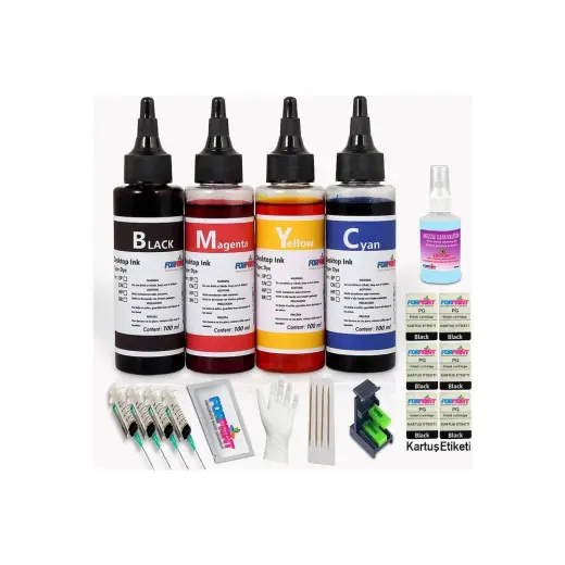 Forprint Hp 304 Kartuş Uyumlu Kartuş Dolum Seti 4X100ML