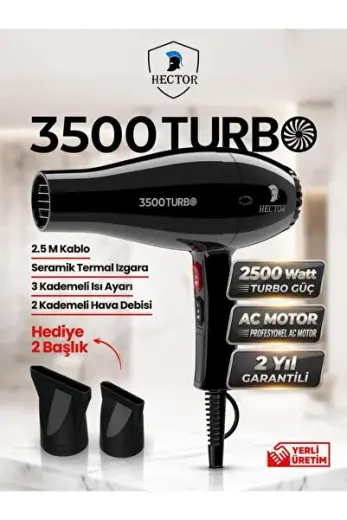 Profesyonel Fön Makinesi 3500 Turbo-siyah