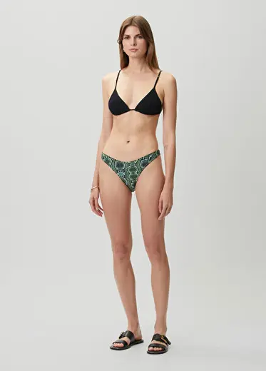 Scrunchie Yeşil Desenli Bikini Altı