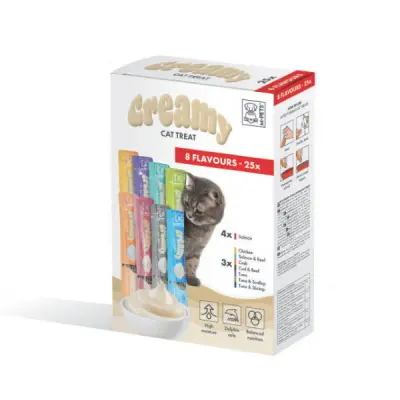 M-Pets Krema Kedi Ödül Maması 14gr (25 Adet) (Karışık Çeşitli)