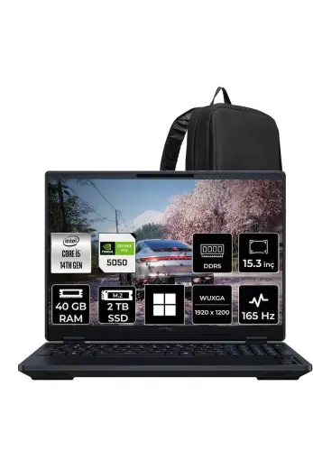 Hyperx Omen 15 i5 14500HX 40 GB 2 TB SSD RTX5050/8 GB 15.3" WUXGA 165Hz W11H Gaming Laptop