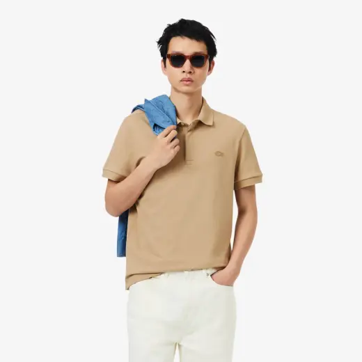 Erkek Regular Fit Bej Paris Polo
