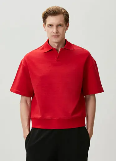 Kırmızı Polo Yaka T-shirt