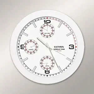 Regal 0085 Wwt Metal Kasa 41 Cm. Beyaz Dünya Modern Duvar Saati