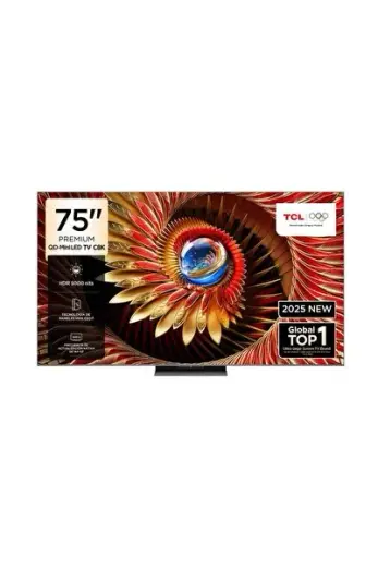 75C8K 75inc 189 cm QD Miniled 4K UHD Google TV,Uydu Alıcılı