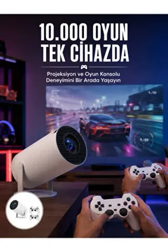 Projeksiyon Cihazı Video Oyun Konsolu 8 GB Hafıza LCD Ekran Kumandalı Yeni Nesil