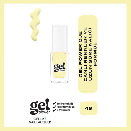 Golden Rose Power Gel Like Nail Oje No: 49