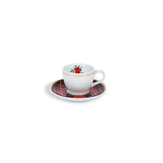 Fern&Co Red Berry Collection Porselen Türk Kahvesi Fincanı