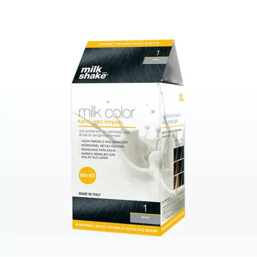 milk_shake Milk Color Eko Kalıcı Saç Boyası Seti 1 Siyah