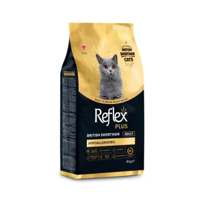 Reflex Plus Hipoalerjenik British Shorthair Yetişkin Kedi Maması 8kg