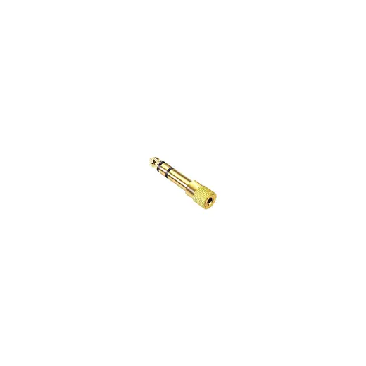 Hadron HD-4528 Kulaklık Mikrofon Çevirici Gold Jak 6, 3 mm Erkek To 3, 5 mm Dişi