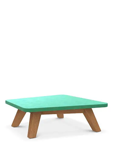 Rafael Smeraldo Teak Seramik Tablalı Yan Sehpa 68 x 70 cm