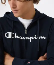 Champion Script Shop Full Zip Hoodie Sweatshirt 4
