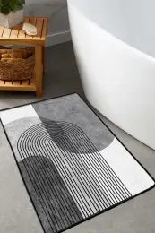 Lenia Gri 3'lü Set Banyo Paspası Djt Renkli 3