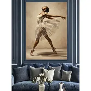 Tablomega Dans Eden Balerin Kadın Dekoratif Kanvas - Mdf Ahşap Tablo 100x140 cm