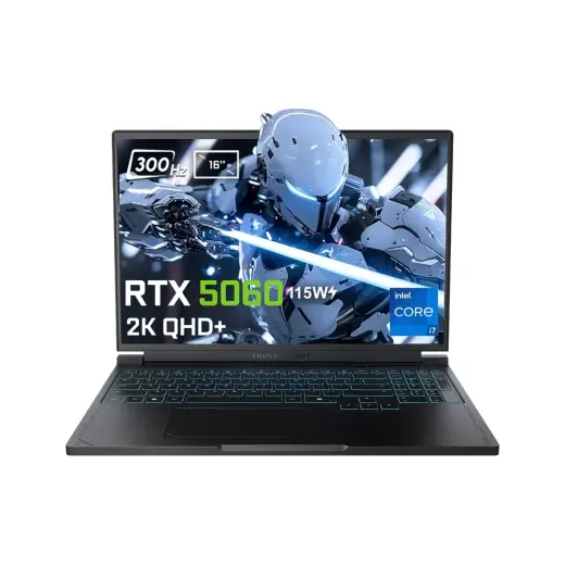 Thunderobot RS16 Intel Core i7-14700HX GeForce RTX 5060 8 GB 115W 64 GB DDR5 4 TB SSD 16 inç 2K QHD+ 300Hz FreeDos Gaming Laptop (RS16-i7147HX56C1Q300RBv4)