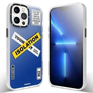 Youngkit Cl007 iPhone 13 Pro Max Sert Silikon Kılıf Mavi
