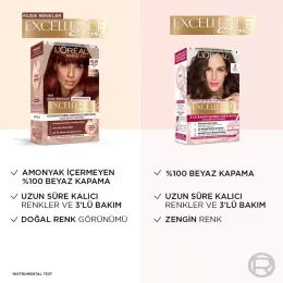 Loreal Paris Excellence Creme Nude Renkler Saç Boyası - 4UR Nude Koyu Kızıl 9