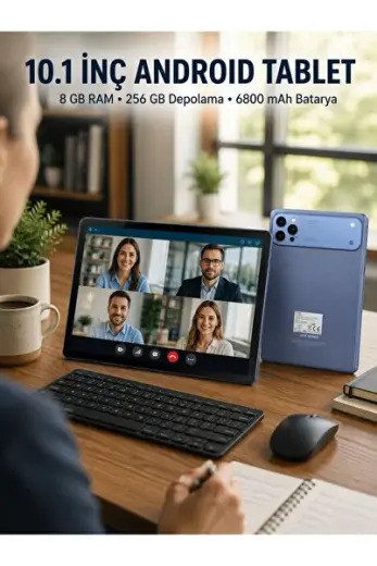 10.1 İnç Android Tablet 8 GB RAM 256 GB Depolama Yeni Nesil - LSNTKN-RS4937