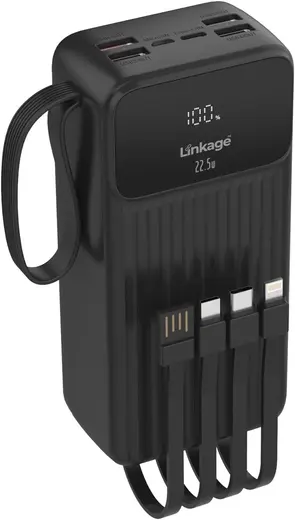 Linkage LKP-42 30.000 mAh 22.5W Hızlı Taşınabilir Şarj Aleti/Powerbank - 4 USB Çıkışlı LCD Göstergeli Powerbank