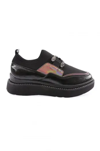 925-23Y Kadin Kalin Taban Strech Detayli Sneakers Ayakkabi