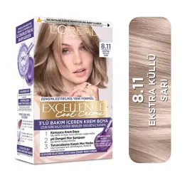Loreal Paris Excellence Cool Creme Saç Boyası 8.11 Ekstra Küllü Sarı 2