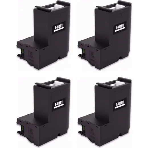 4’lü Epson Ecotank L6270, L6290, L6460, M1120, M1170, M1180 Uyumlu T04D1 Muadil Atık Kutusu Çipli