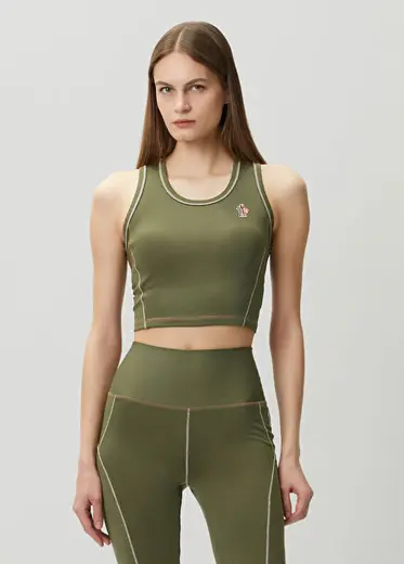 Yeşil Crop Bluz