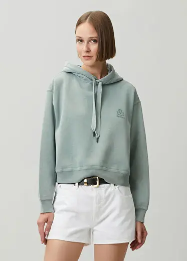 Salmy Açık Yeşil Kapüşonlu Sweatshirt