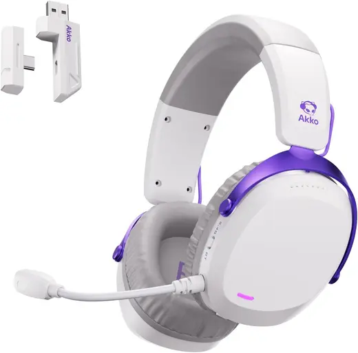AKKO GH300 White 7.1 Sanal Surround Kablosuz Gaming Kulaklık