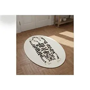 Vivense Kaplan Post Baskili Oval Dokuma Taban Hali, 185 Yng, 100x150 Cm