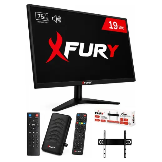FURY 19’’ (48 Ekran) Çanaklı / Çanaksız WiFi'li Uydu Alıcısı+TV Askı Aparatı HEDİYE